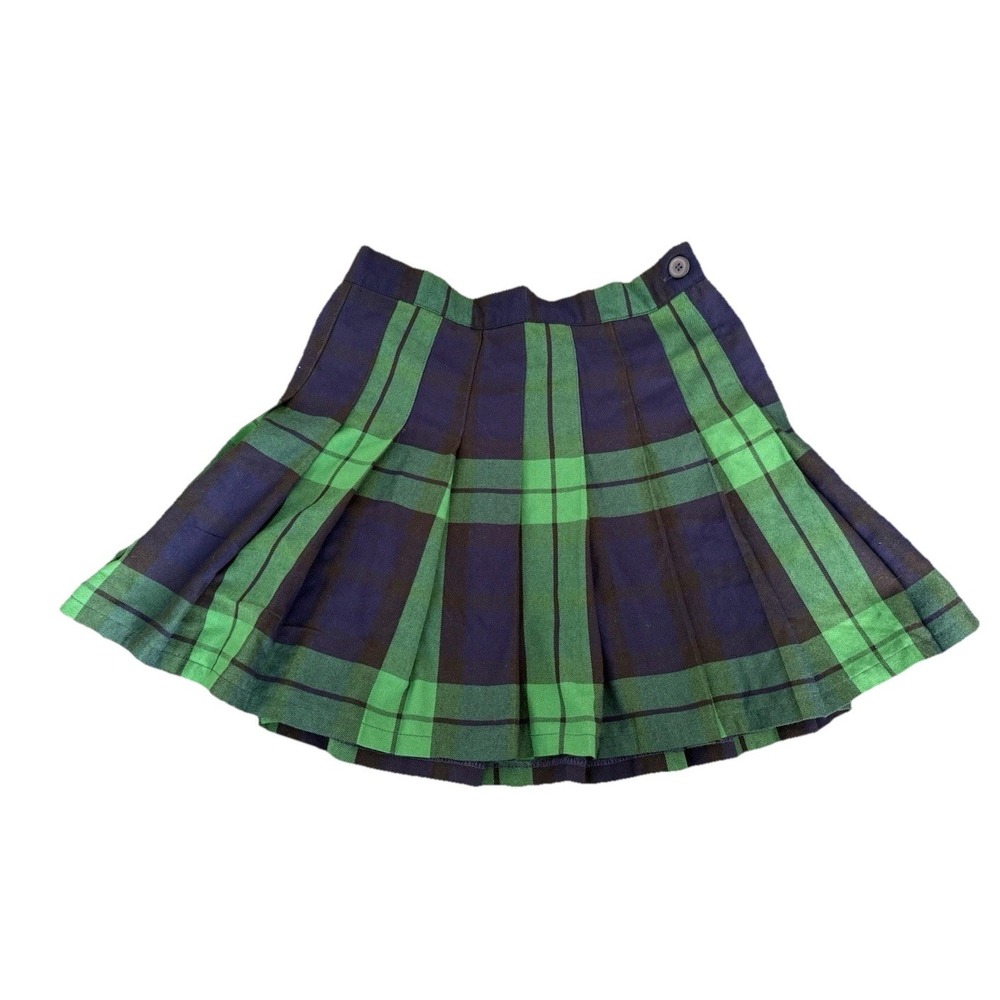 Aerie Plaid Skirt Small Green School Girl Festive‎ Holiday Preppy Academia Kpop